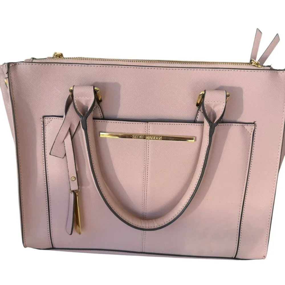 Steve Madden Blush Pink Faux Leather Tote Bag